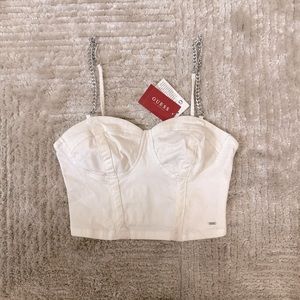 White Denim Bustier